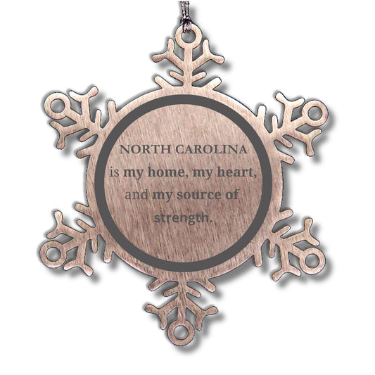 North Carolina is my home Birthday Christmas Snowflake Ornament