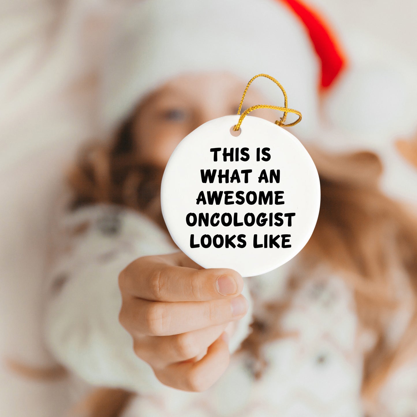 Oncologist Gifts - This Is What An Awesome Oncologist Looks Like - Circle Ornament for Christmas