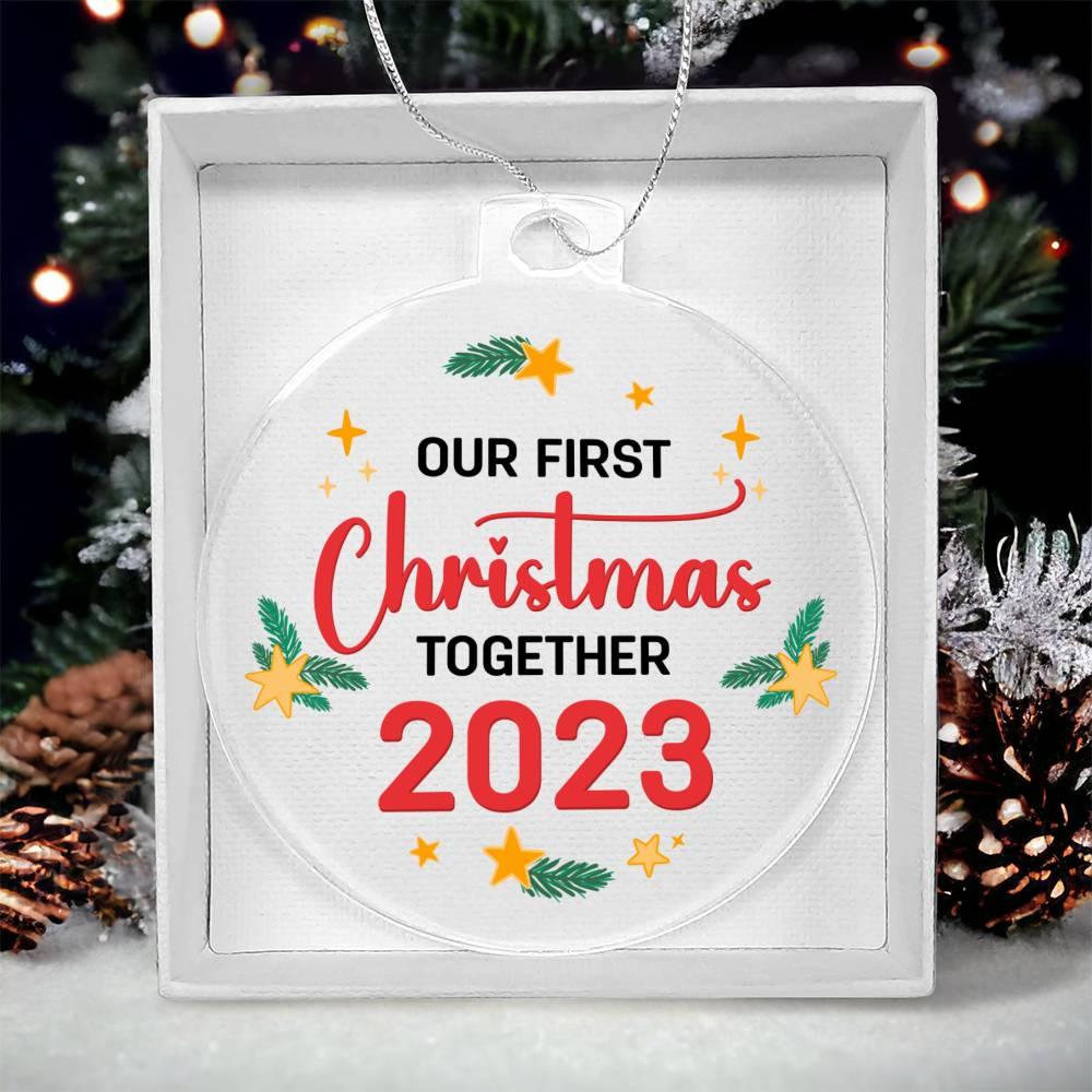 Our First Christmas Together 2023 Acrylic Keepsake Ornament