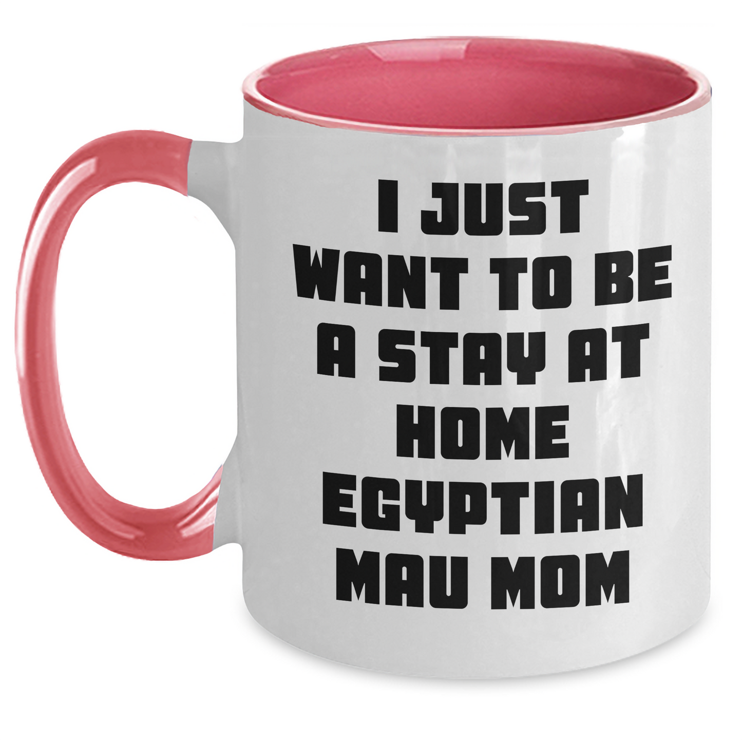 Funny Egyptian Mau Cat Mom Gifts, Two Tone Coffee Mug for Egyptian Mau Cat Lovers, Gifts from Men to Friends and Family, Perfect Father's Day Presents - Main