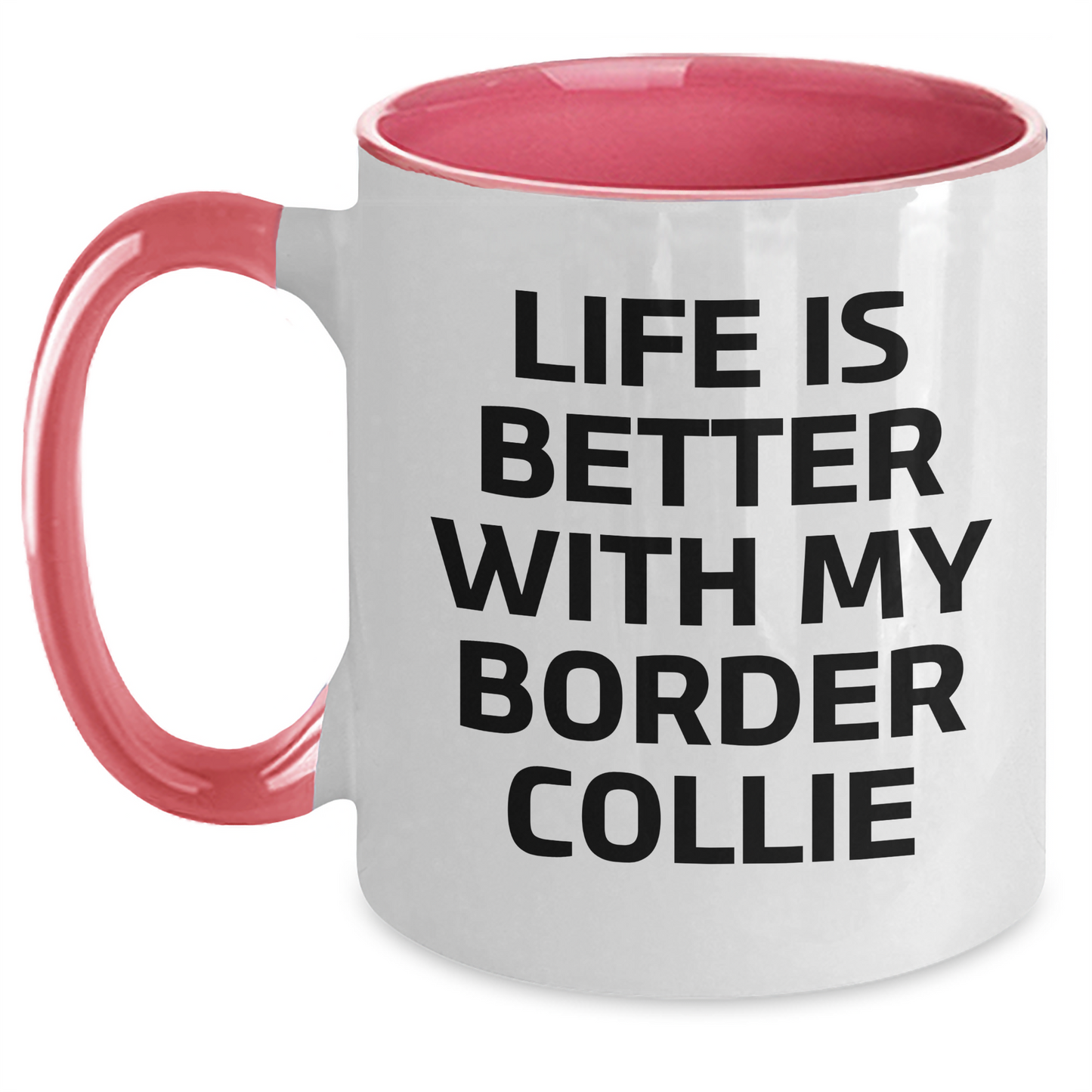Funny Border Collie Dog Lover's Gifts from Dad to Border Collie Dog Friends - Two Tone Coffee Mug for Father's Day - Main