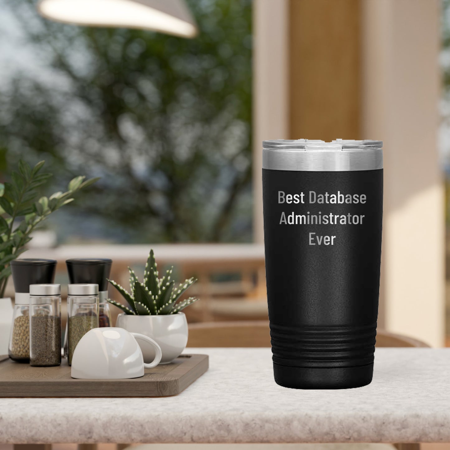 Database Administrator Funny Tumbler Gifts for Men from Family on Graduation - 'Best Database Administrator Ever'