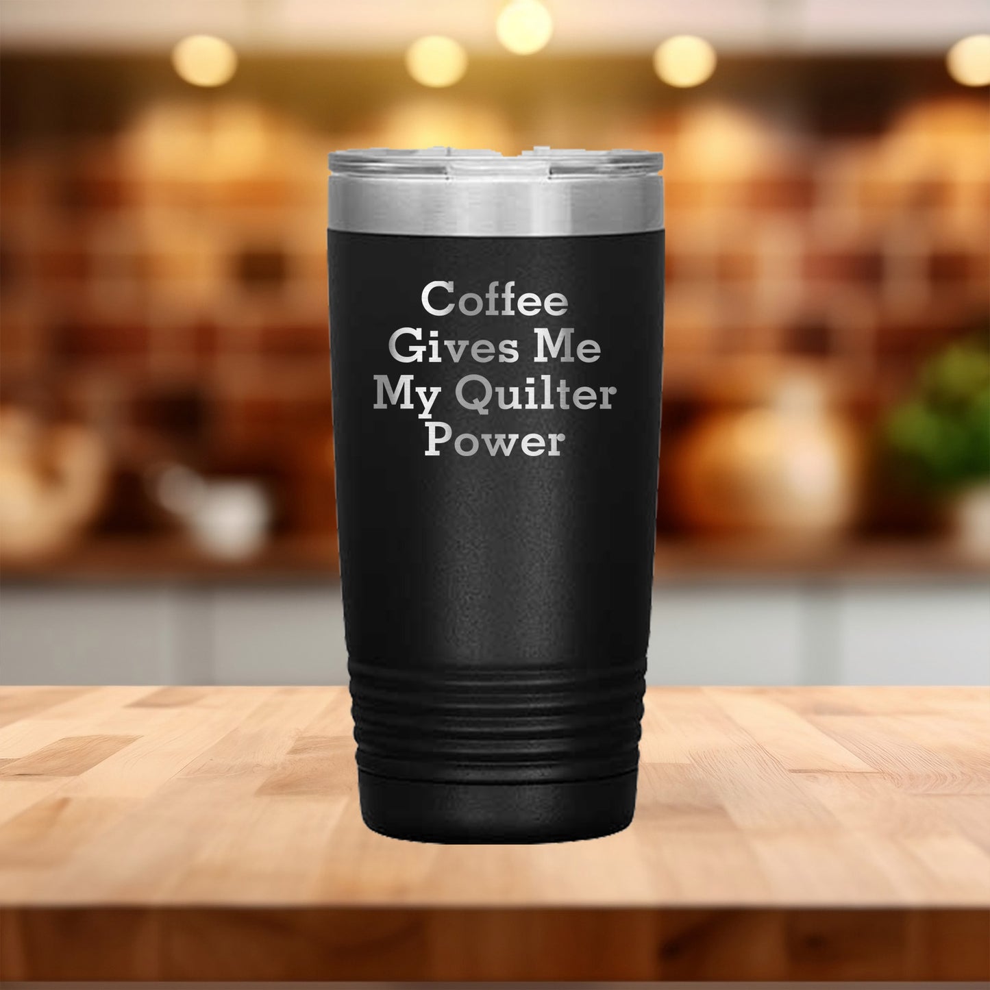 Funny Quilter Gifts from Friends for Quilter - Coffee Gives Me My Quilter Power Tumbler, Quilter Lover Mug, Graduation Unique Gifts - Mallard Moon Gift Shop