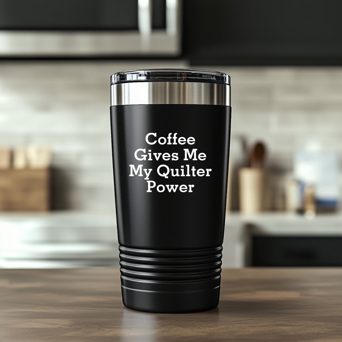 Funny Quilter Gifts from Friends for Quilter - Coffee Gives Me My Quilter Power Tumbler, Quilter Lover Mug, Graduation Unique Gifts - Mallard Moon Gift Shop