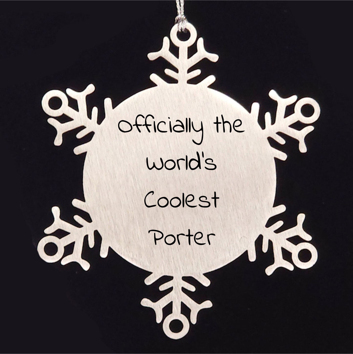Porter Snowflake Christmas Tree Ornament, - Officially The World's Coolest Porter Quote - Mallard Moon