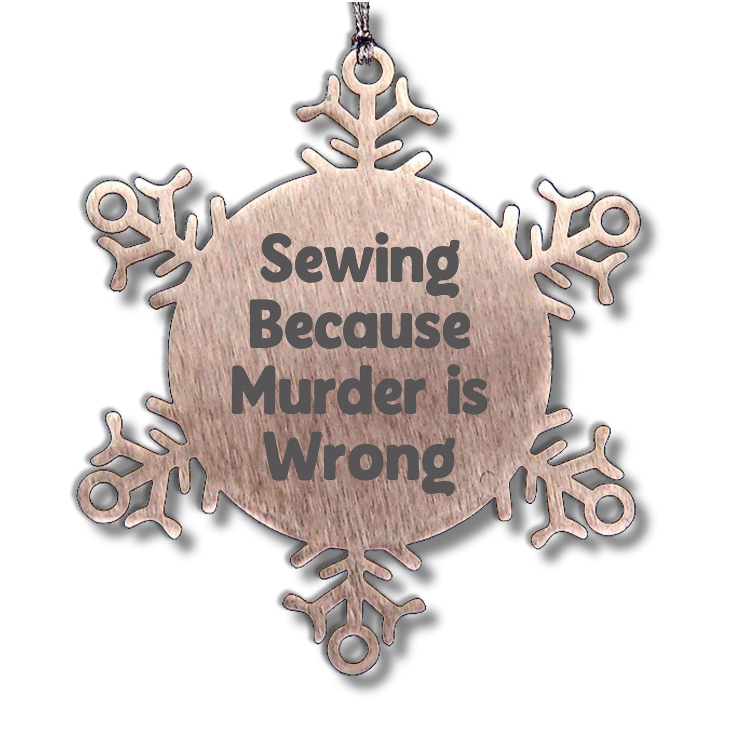 Sewing Snowflake Ornament Gifts from Family for Sewing Enthusiasts, Funny Quote, Christmas Unique Presents, Snowflake Decoration, Sewing Accessories - Mallard Moon