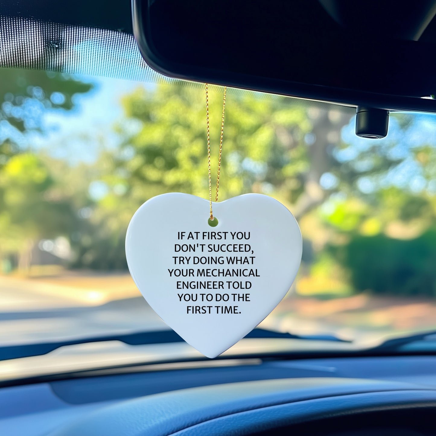 Funny Mechanical Engineer Gifts from Friends - Heart Ornament for Him or Her, Cute Quote, Christmas Unique Gifts for Men, Women, Coworkers, Family