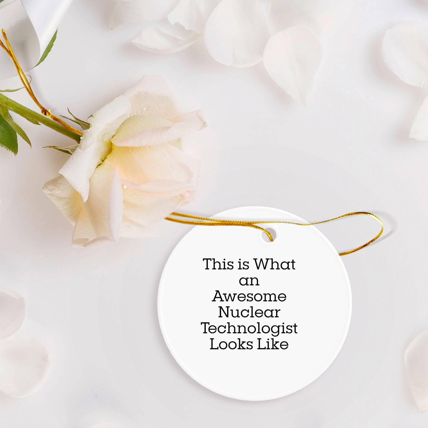 Funny Nuclear Technologist Gifts for Men - This Is What An Awesome Nuclear Technologist Looks Like Circle Ornament from Gifts for Nuclear Technologists, Perfect for Christmas