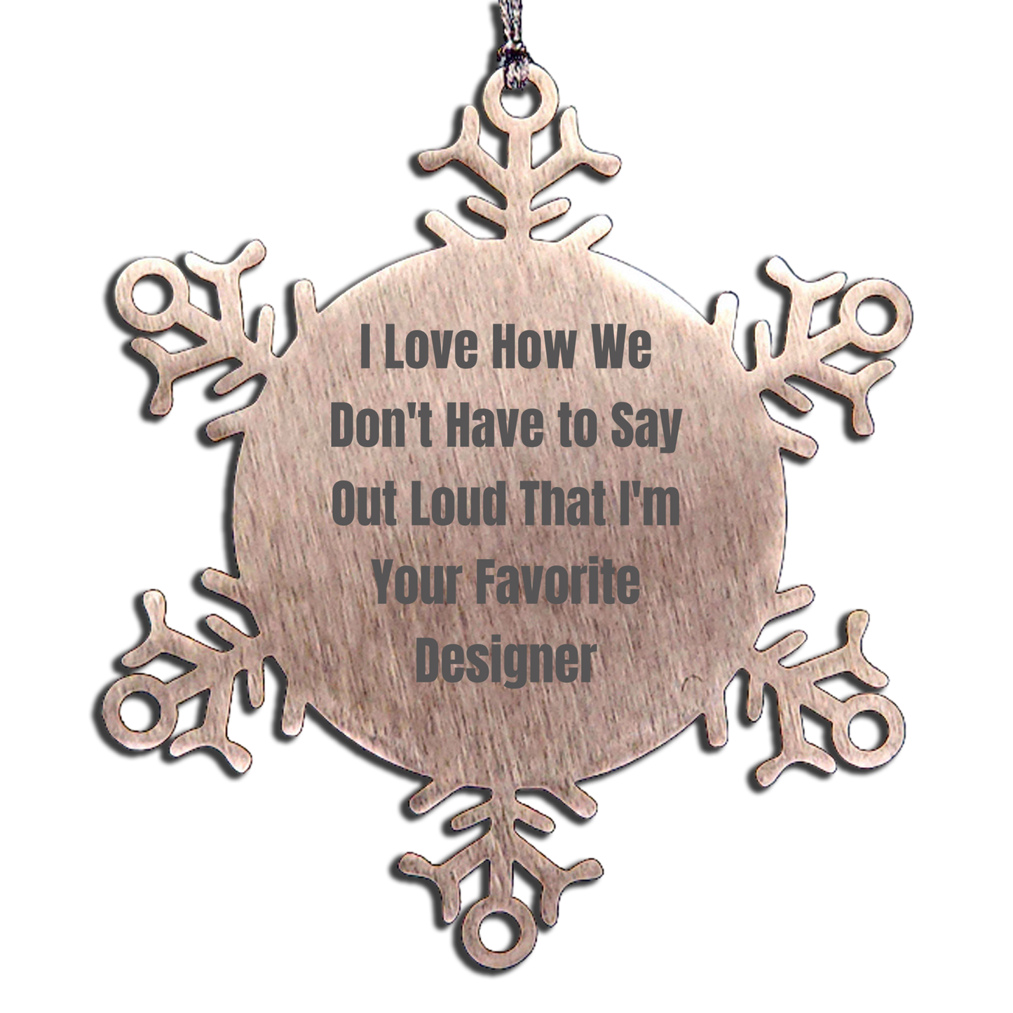 Funny Designer Snowflake Ornaments Gifts from Friends for Designer Men Women Unique Christmas Decorations