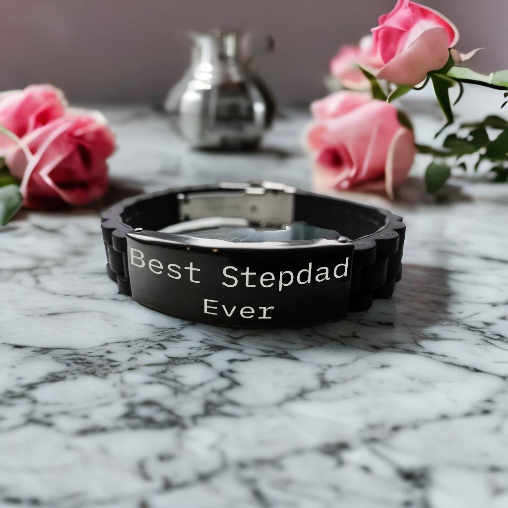 Best Stepdad Ever – Meaningful Gift for Bonus Dad – Stepfather Appreciation - Bracelet Gift – Father’s Day, Birthday, Christmas - Mallard Moon Gift Shop