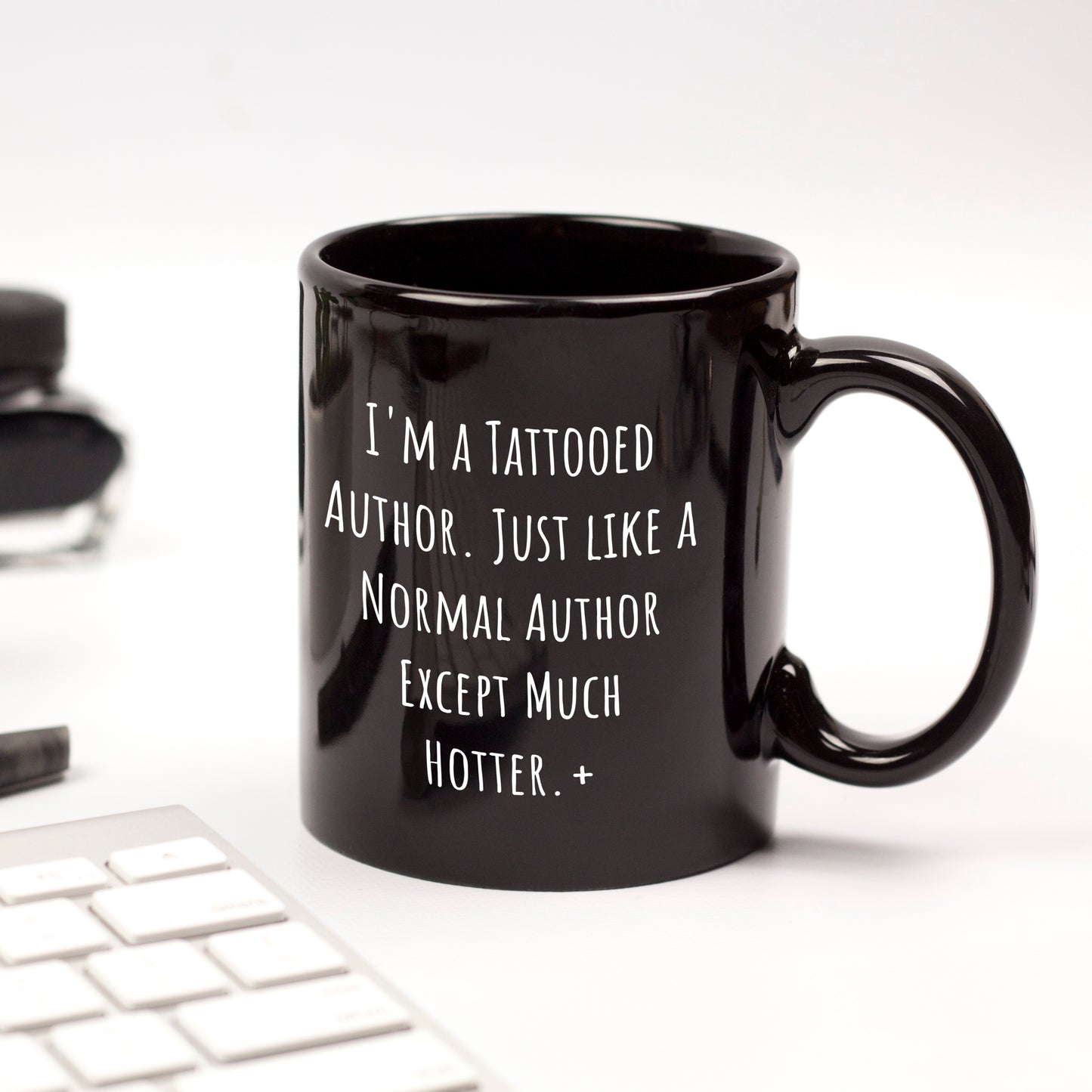 Author Funny Quote Tattooed Author Black Coffee Mug Gifts