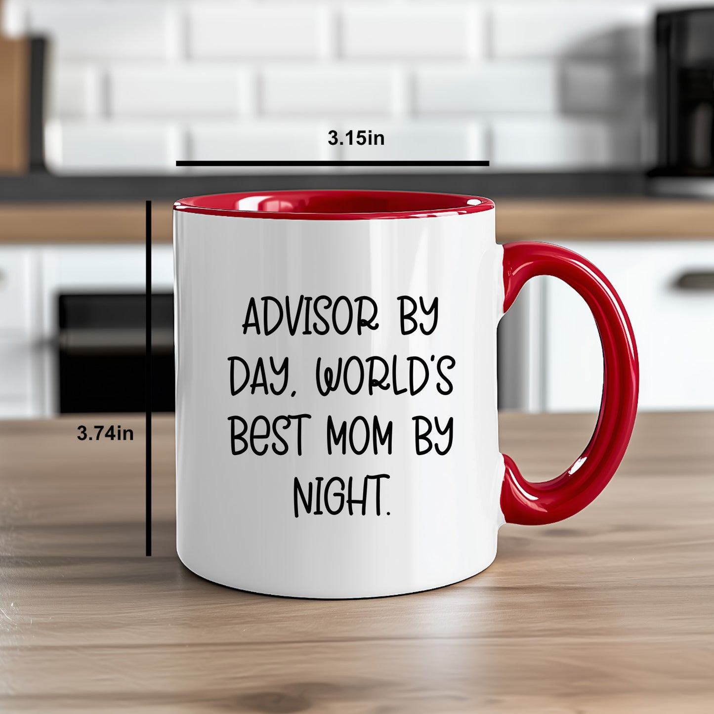 Funny Advisor Gifts from Friends - Two Tone Coffee Mug for World's Best Mom By Night - Graduation Unique Gifts - Mallard Moon Gift Shop