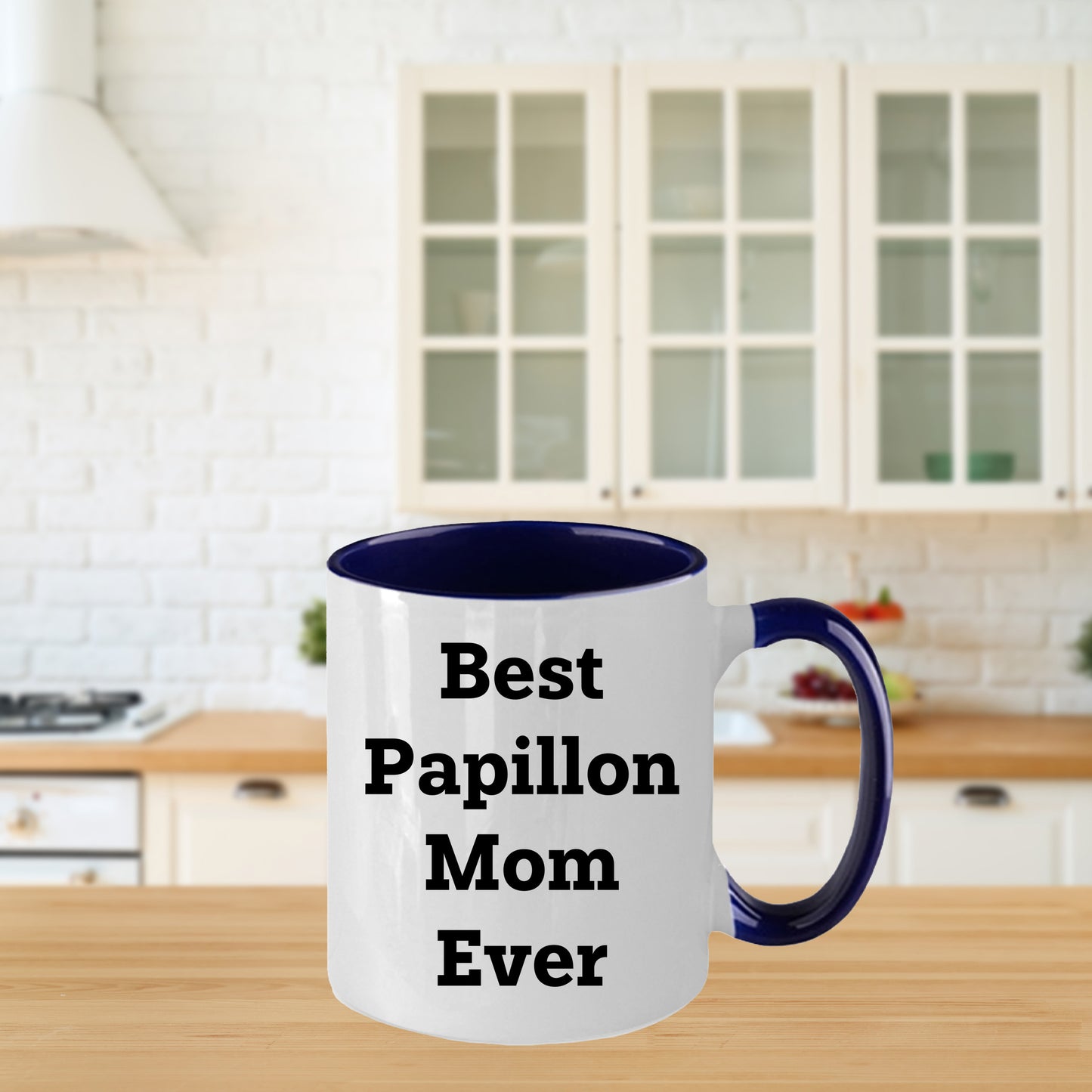 Spring Pet Products Best Papillon Mom Ever, Funny Papillon Dog Lover Gift, Two Tone Coffee Mug Birthday, Mother's Day, Chritmas Gifts
