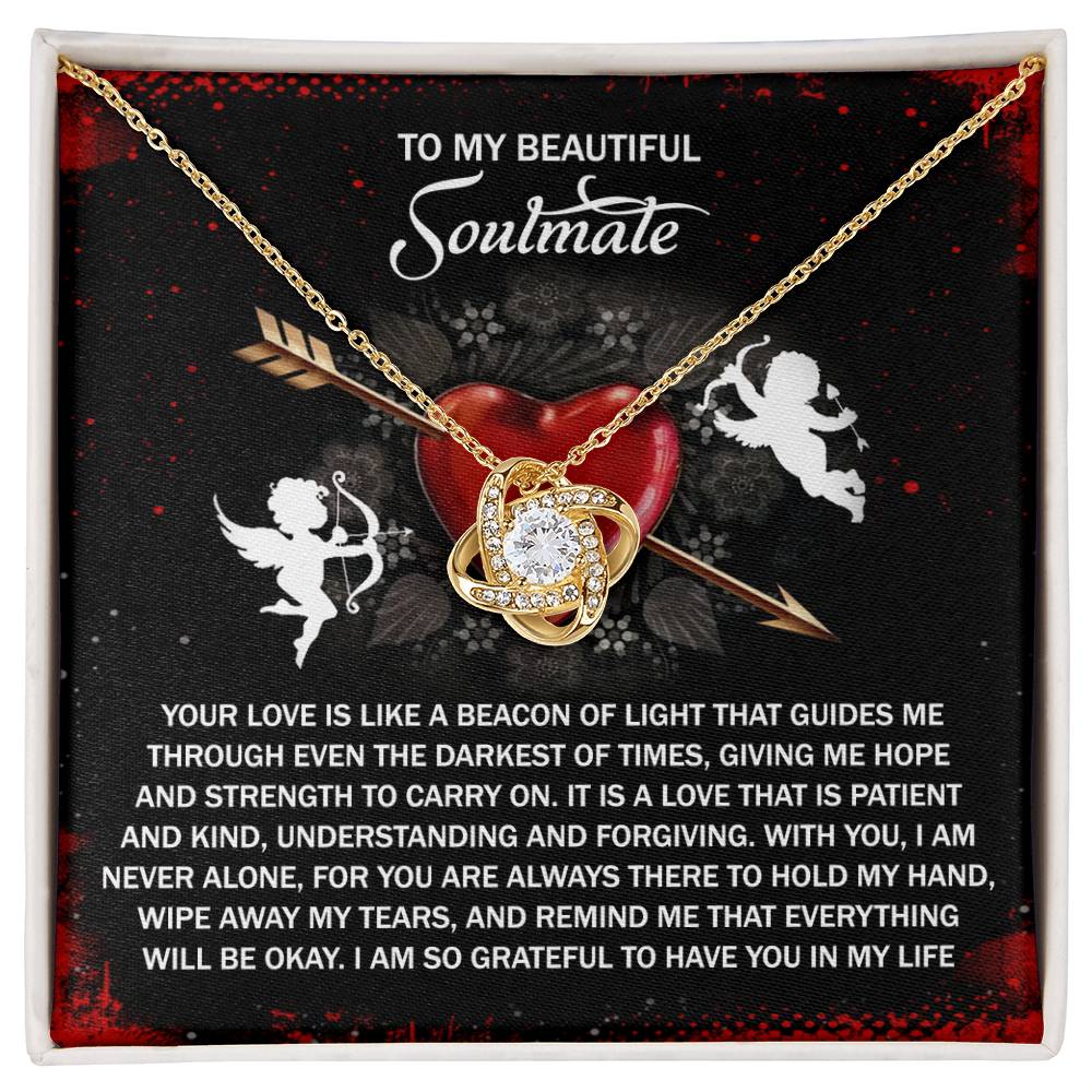 Gift for Soulmate - Beacon of Light - Love Knot Pendant Necklace - Mallard Moon Gift Shop