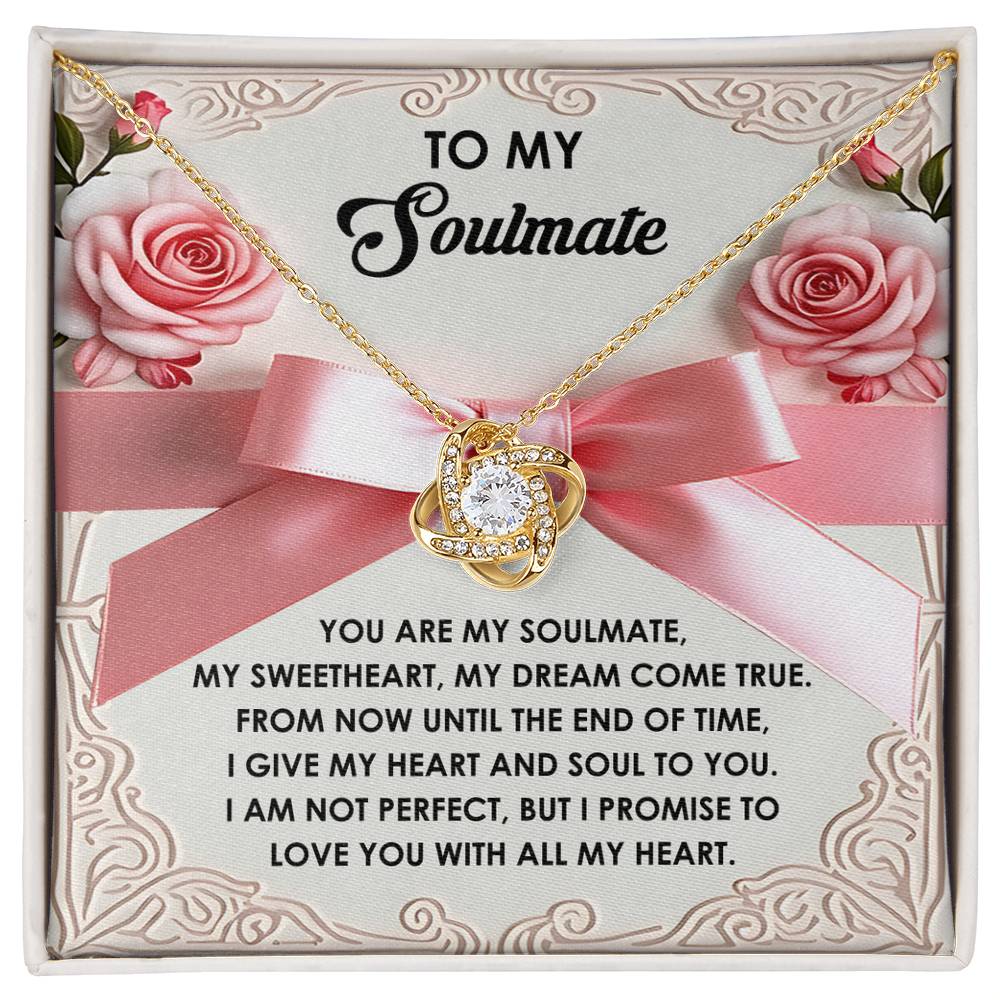 Gift for Soulmate - Heart And Soul - Love Knot Pendant Necklace - Mallard Moon Gift Shop