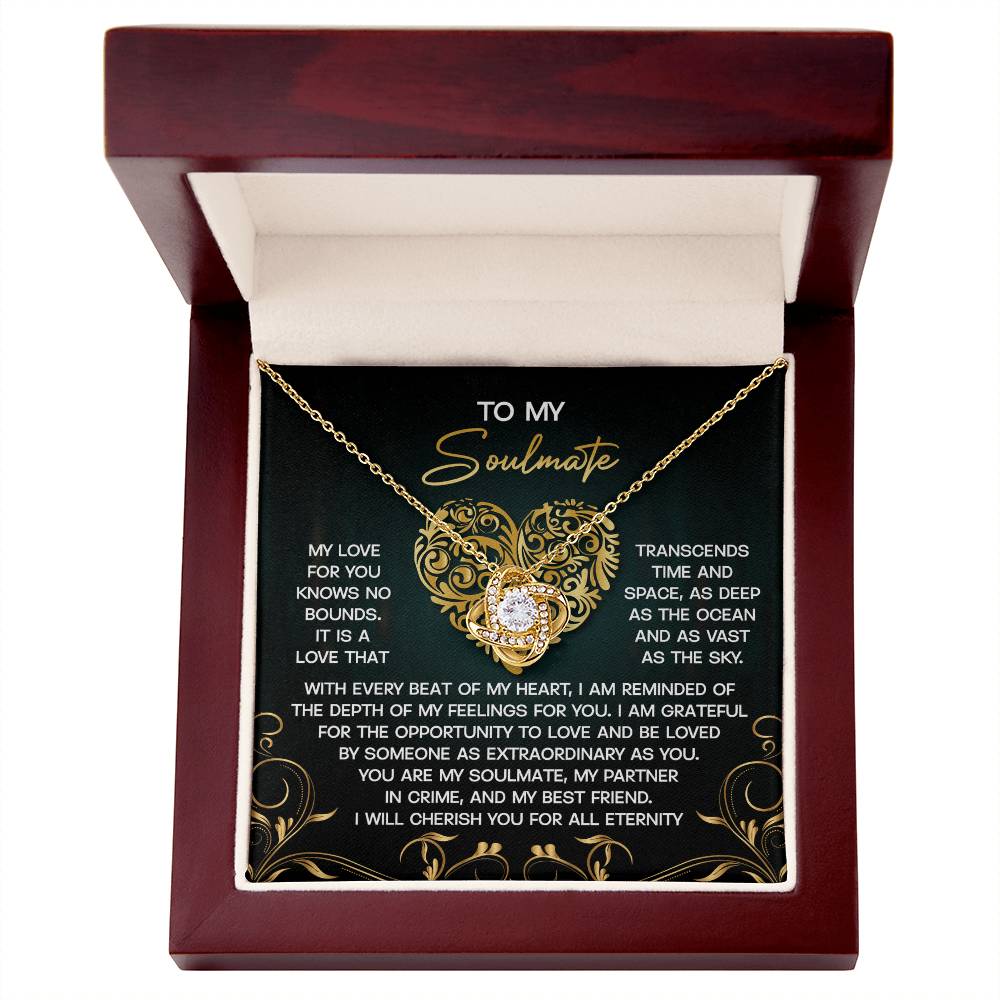 Gift for Soulmate - My Love is as Vast as the Sky - Love Knot Pendant Necklace - Mallard Moon Gift Shop