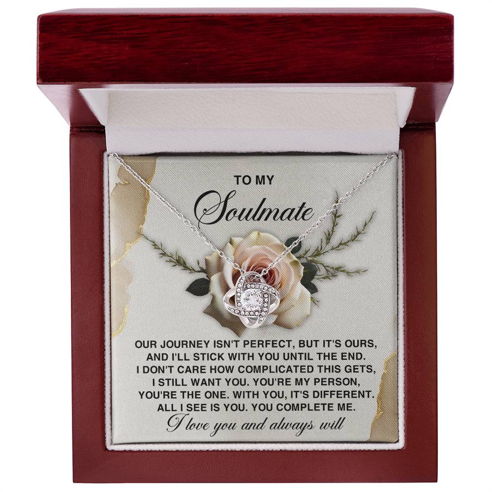 To My Soulmate - You Complete Me Valentine's Day Card – A Heartfelt Message for Your Forever Love - Mallard Moon Gift Shop
