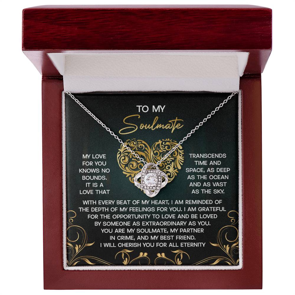 Gift for Soulmate - My Love is as Vast as the Sky - Love Knot Pendant Necklace - Mallard Moon Gift Shop