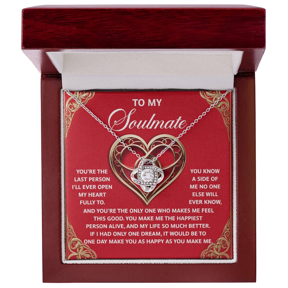 Gift for Soulmate - The Only One - Love Knot Pendant Necklace - Mallard Moon Gift Shop
