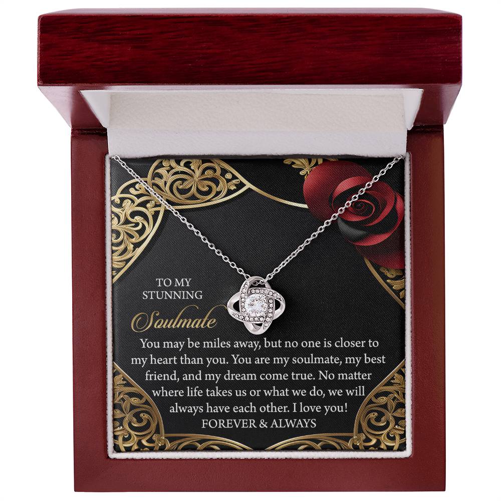 To My Stunning Soulmate - Love Knot Necklace – A Gift to Celebrate Forever and Always - Mallard Moon Gift Shop