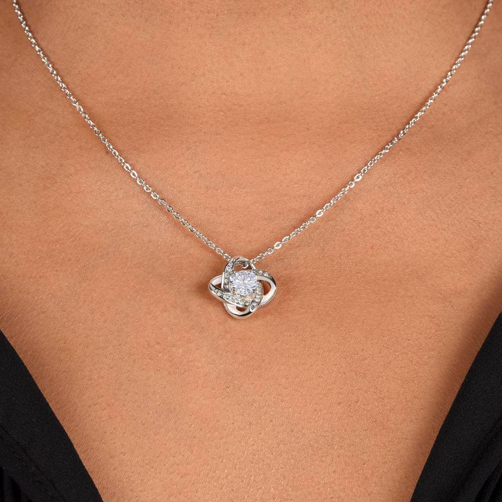 Funny & Romantic Gift for Soulmate - 'Smokin' Hot Catch' Love Knot Necklace and Message Card