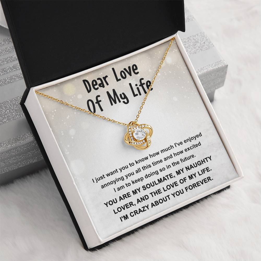Gift for the Love of My Life, My Soulmate, My Naughty Lover - Love Knot Necklace - Mallard Moon Gift Shop