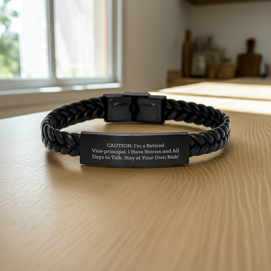 Funny Vice-principal Gifts: Interlaced Leather Bracelet for Him or Her, With Stories to Share and Memorable Days - Gifts from Friends, Family, or Coworkers