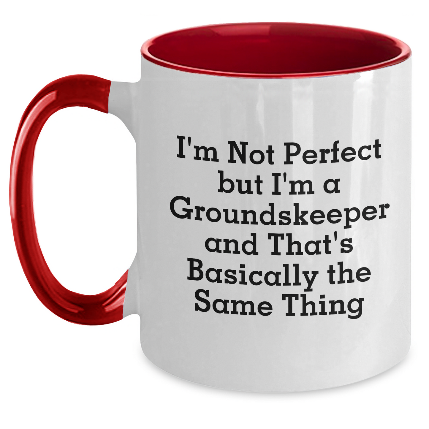 groundskeeper Humor Funny Two Tone Coffee Mug Gifts from Men to groundskeeper Friends and Family for Father's Day - Main