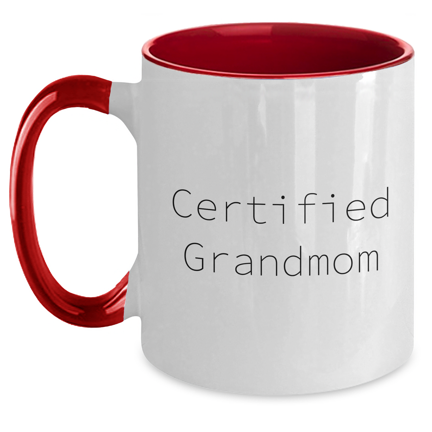 Funny Gifts from Grandmoms to Men - 'Certified Grandmom' Two Tone Coffee Mugs for Father's Day, Grandmom Gifts, and More - Main