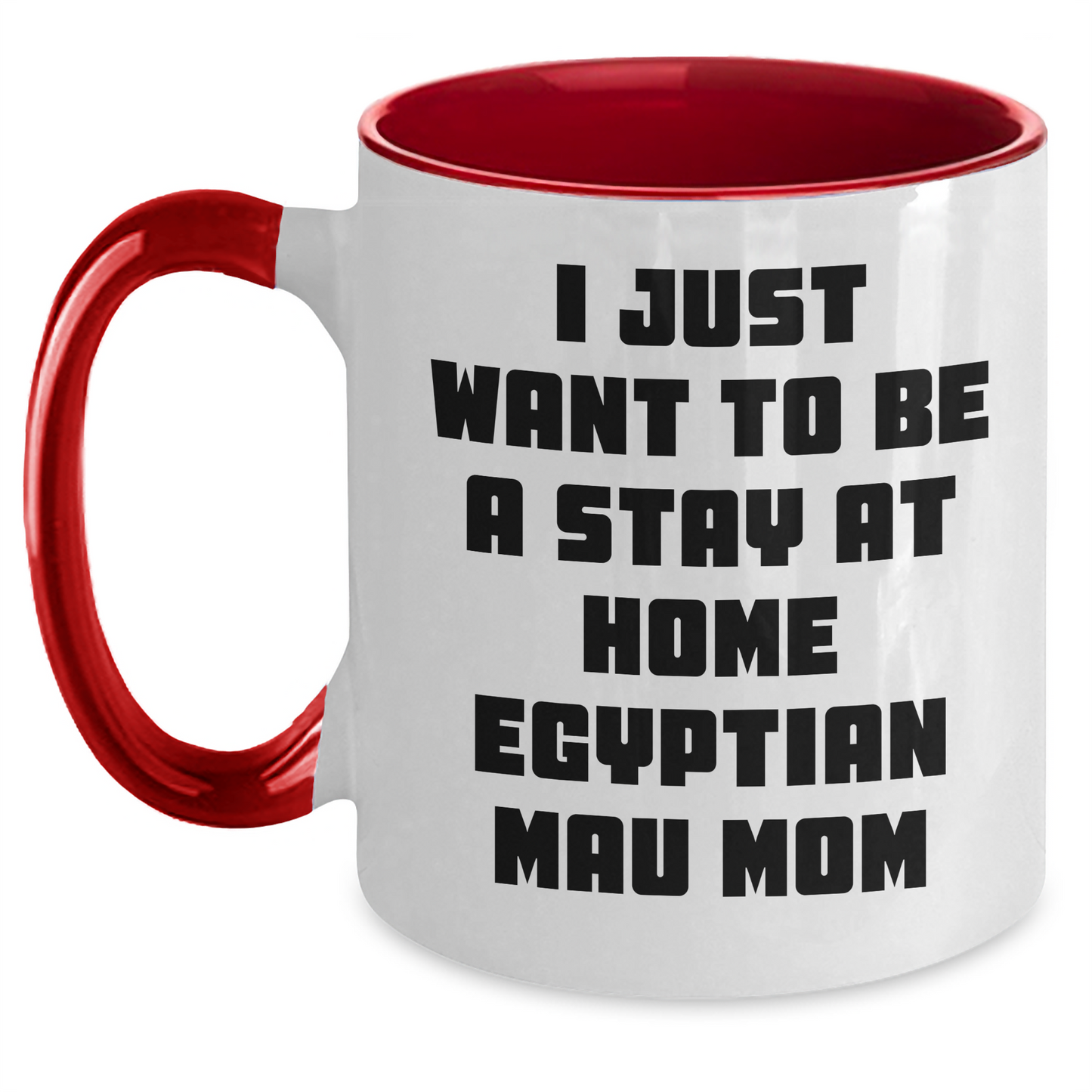 Funny Egyptian Mau Cat Mom Gifts, Two Tone Coffee Mug for Egyptian Mau Cat Lovers, Gifts from Men to Friends and Family, Perfect Father's Day Presents - Main