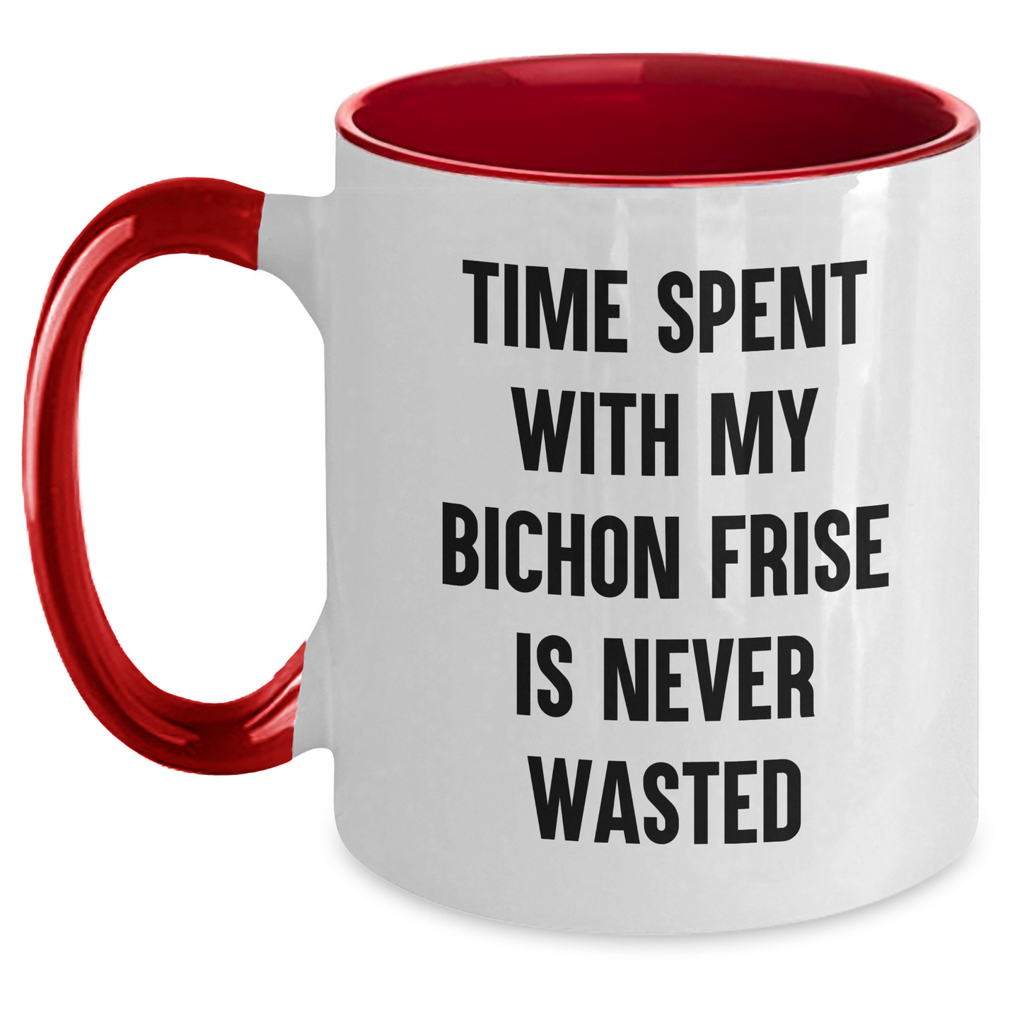 Funny Bichon Frise Dog Gifts from Men to Father's Day Unique Gifts for Dad with Quote - Two Tone Coffee Mug - Main
