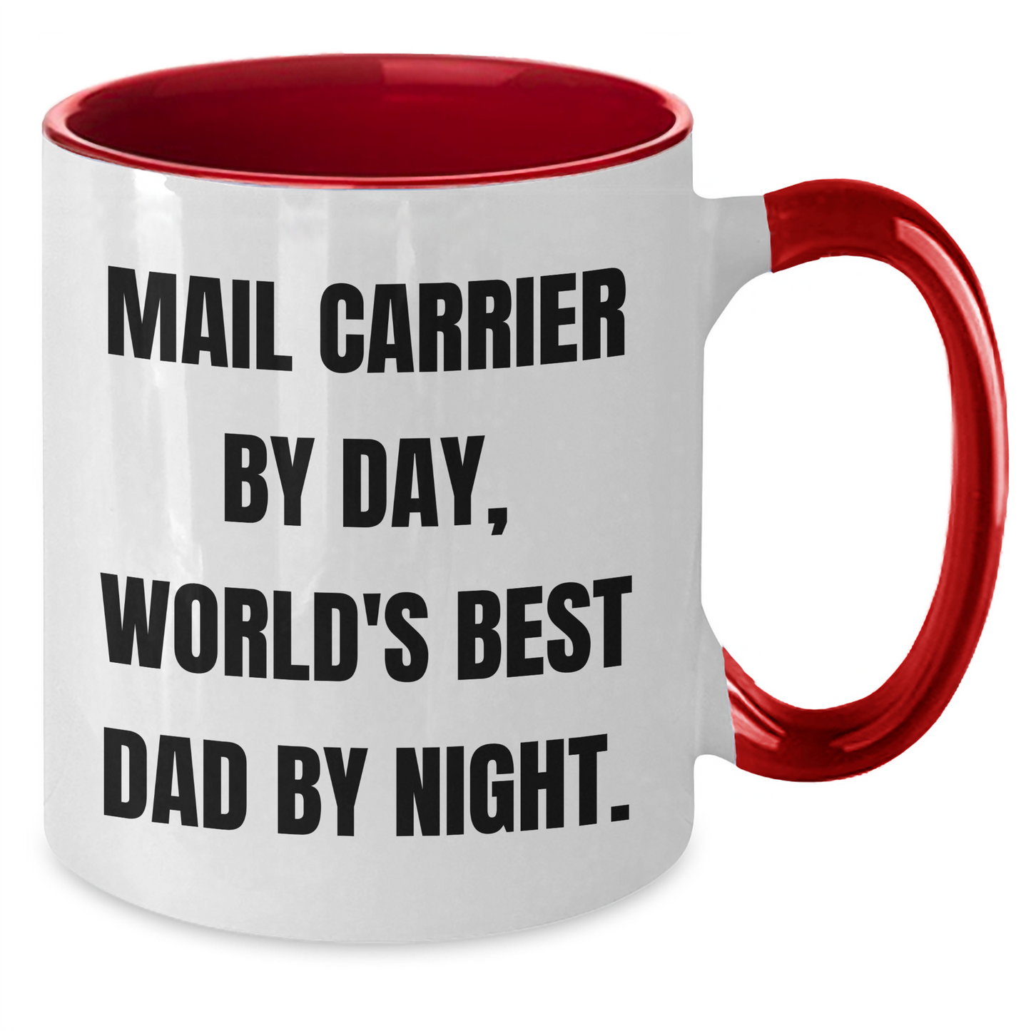 Funny Mail Carrier Gifts from Men to World's Best Dad - Two Tone Coffee Mug, Father's Day Unique - Additional