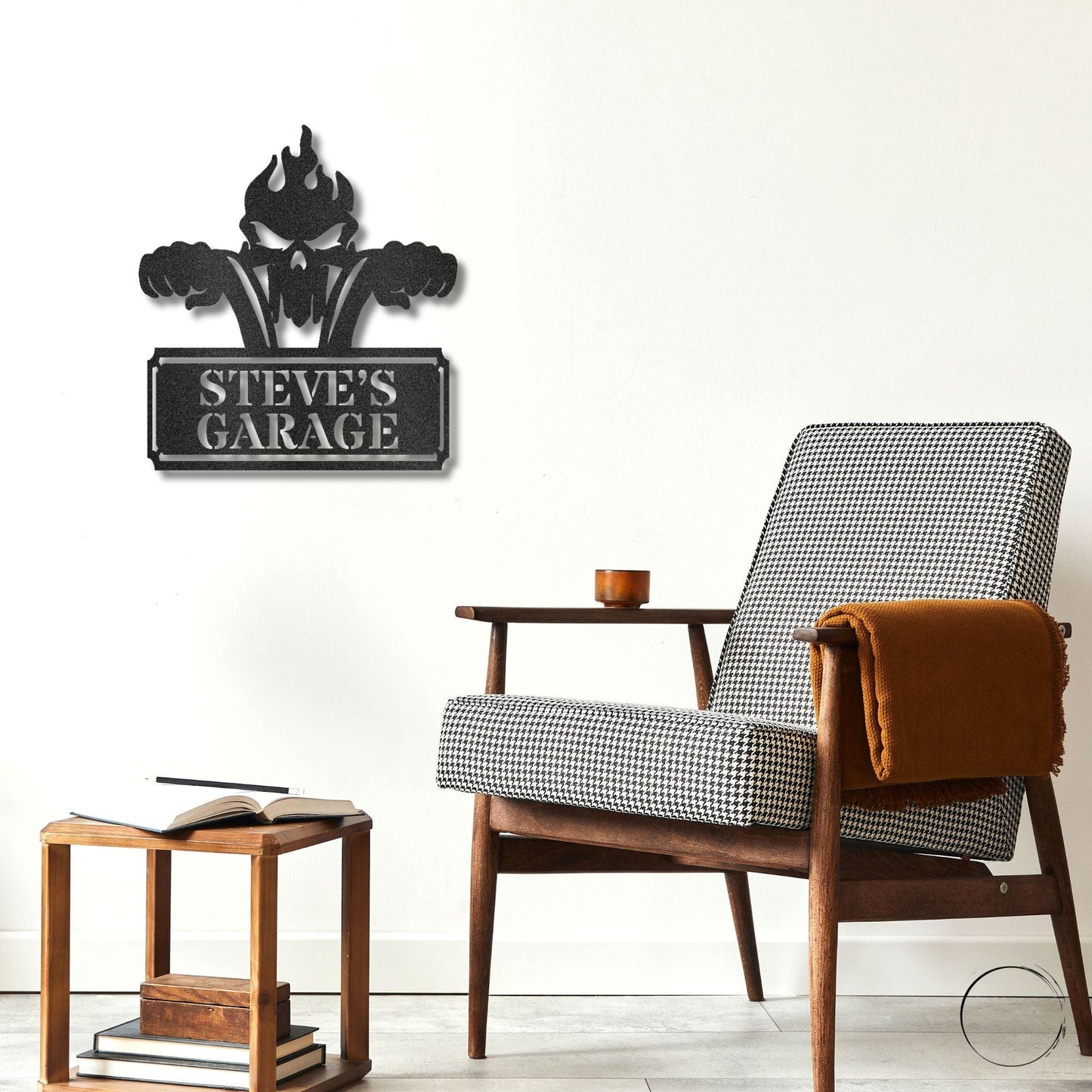 Rough Rider Monogram Personalized Biker Motorcycle Steel Wall Sign Art - Mallard Moon Gift Shop