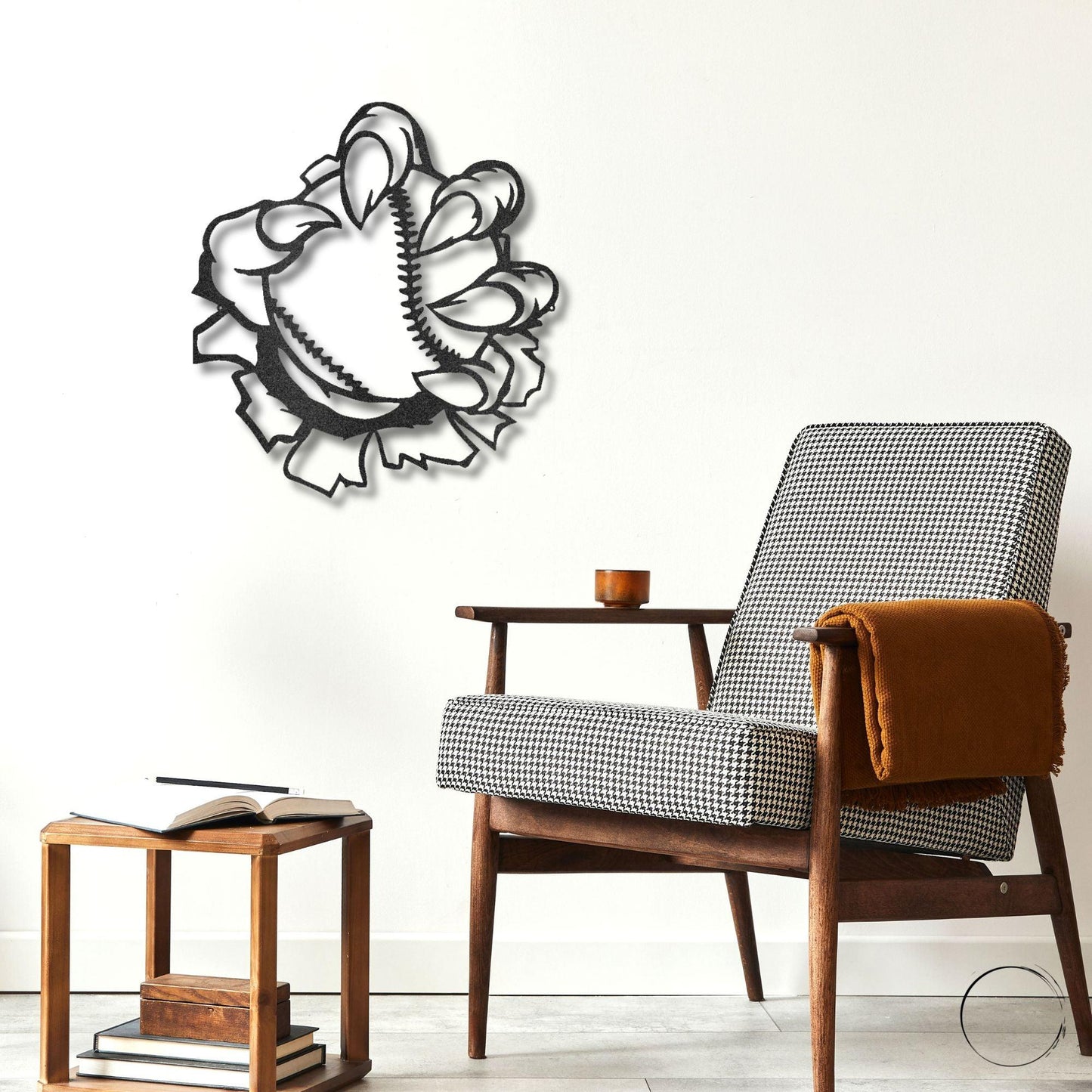 Baseball Monster Claw Metal Art Wall Sign - Mallard Moon Gift Shop