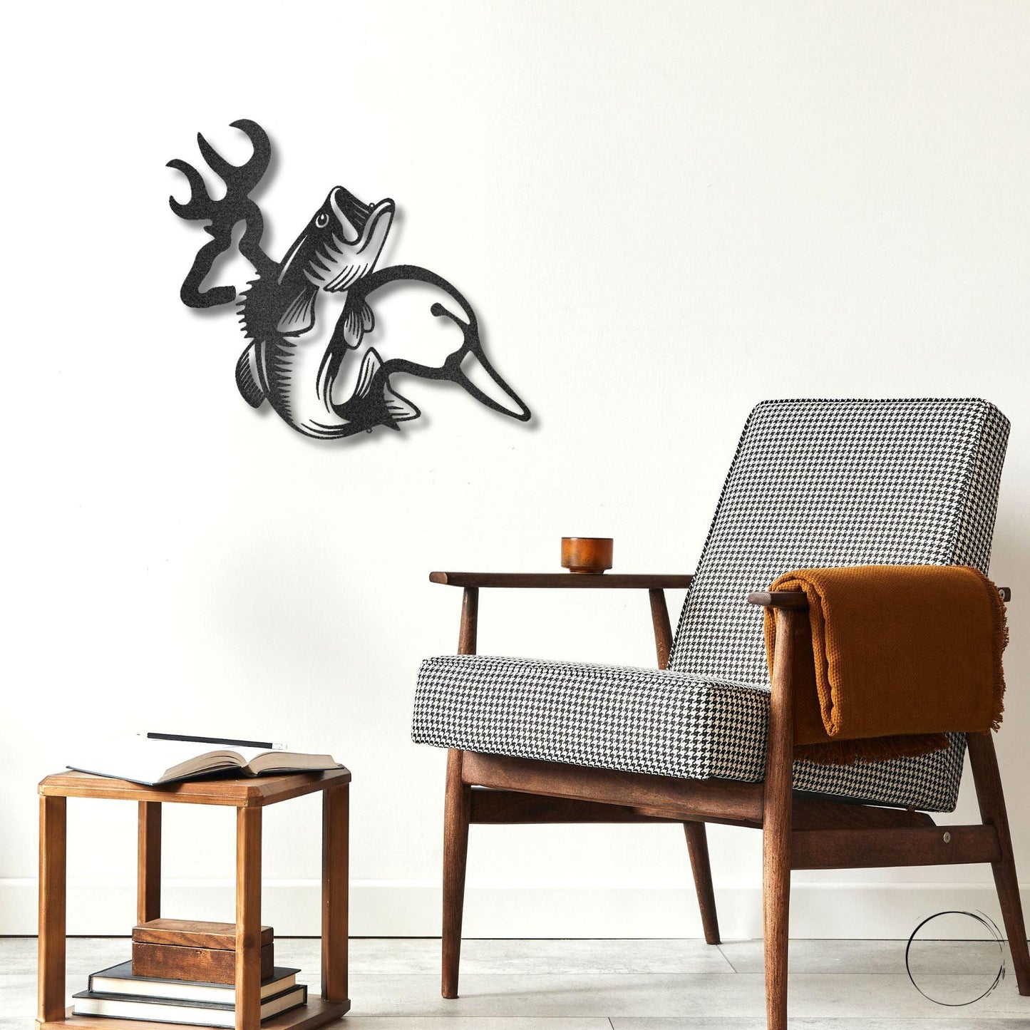 Wildlife Calling Fishing Deer Duck Hunting Metal Art Wall Sign - Mallard Moon Gift Shop