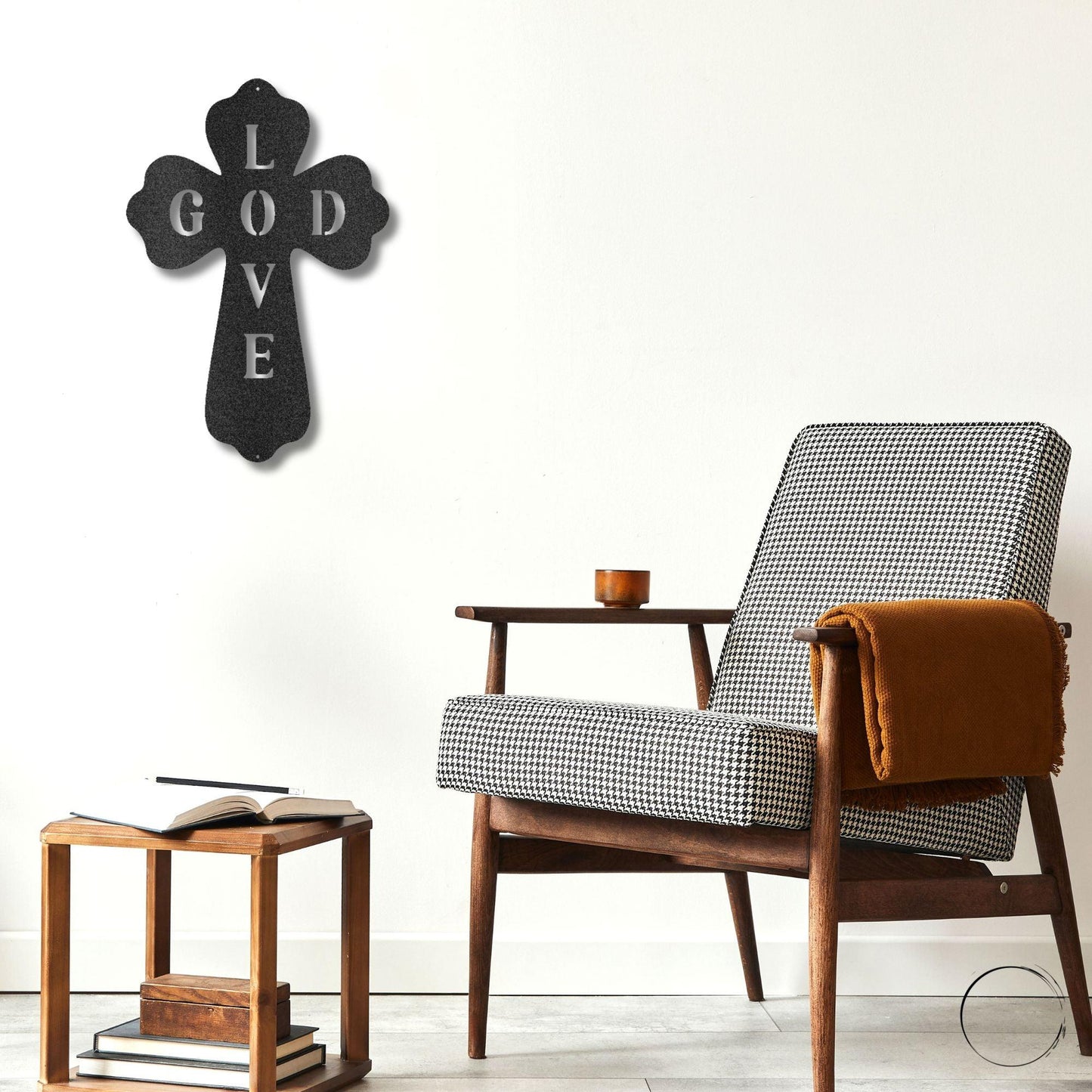 God Love Cross Metal Art Wall Sign - Mallard Moon Gift Shop