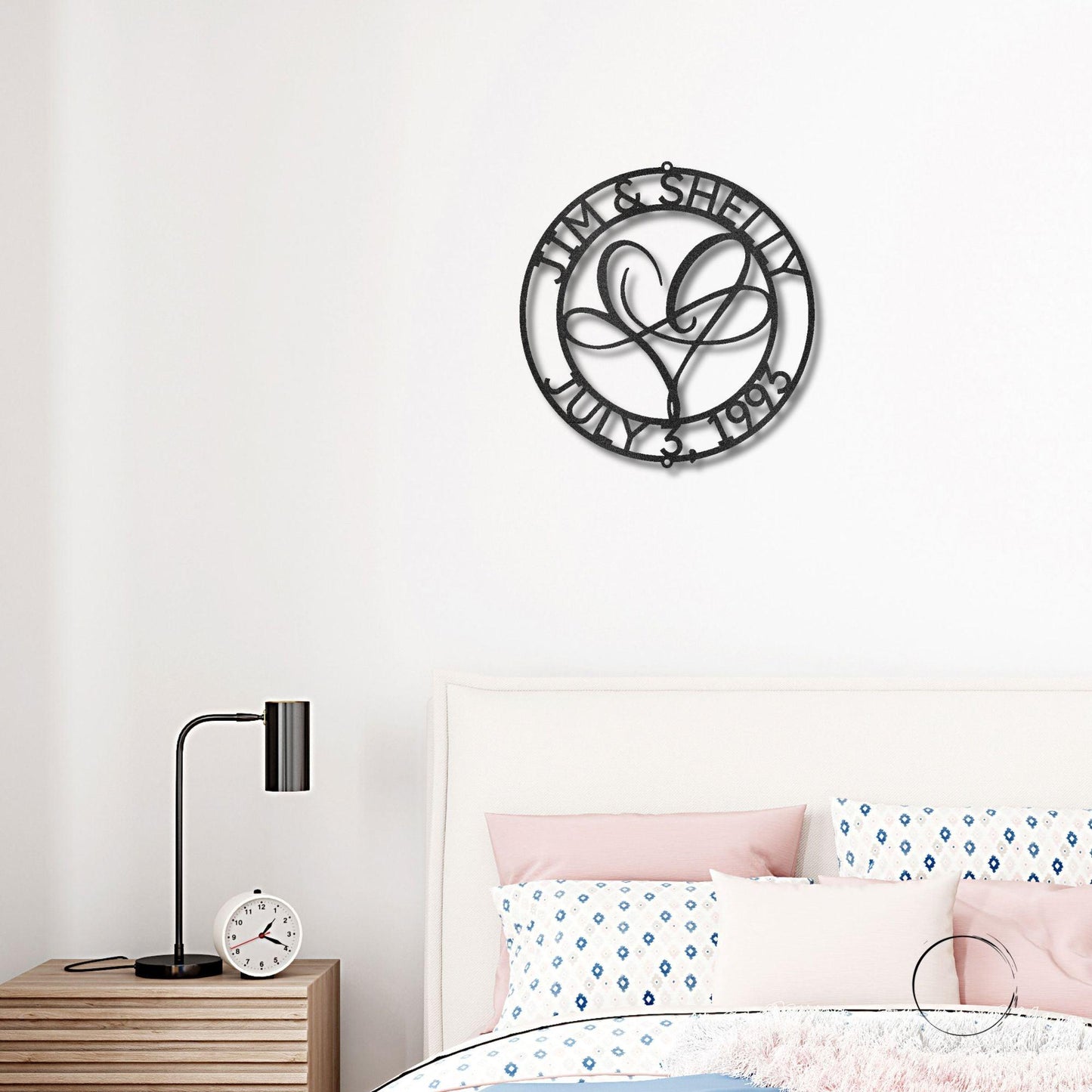 Infinite Love Personalized Name Steel Wall Sign Valentine Anniversary Birthday Gift - Mallard Moon Gift Shop