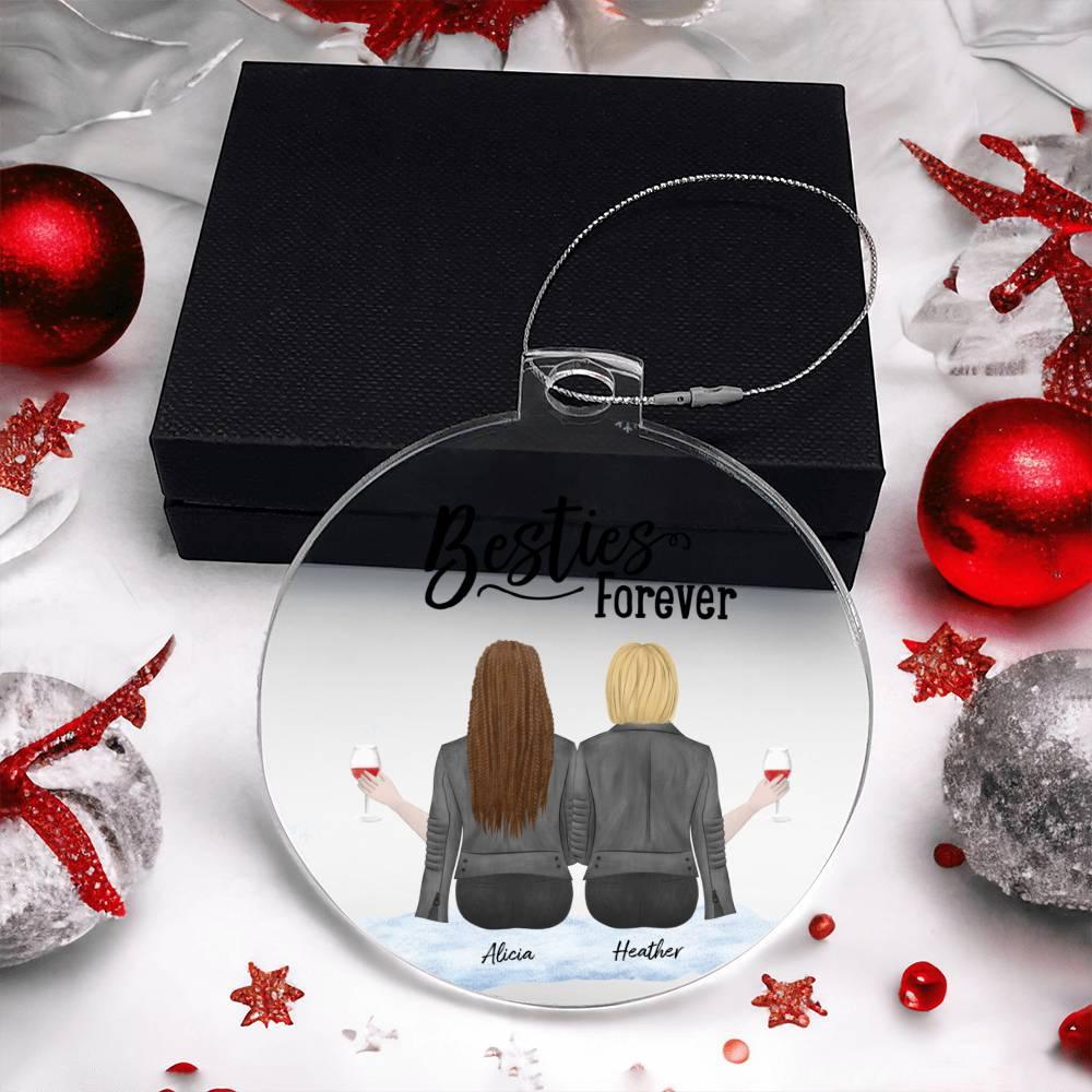 Sisters are Forever Personalized Acrylic Keepsake Ornament