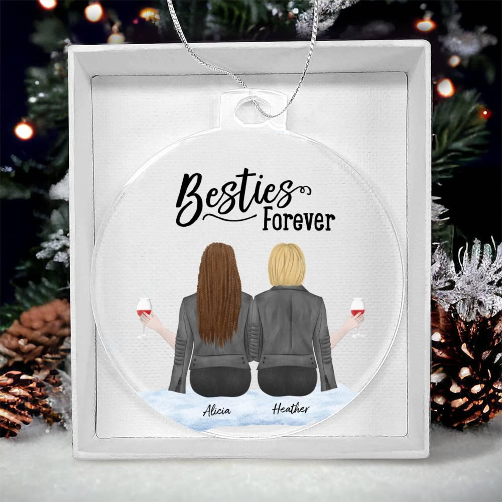 Sisters are Forever Personalized Acrylic Keepsake Ornament