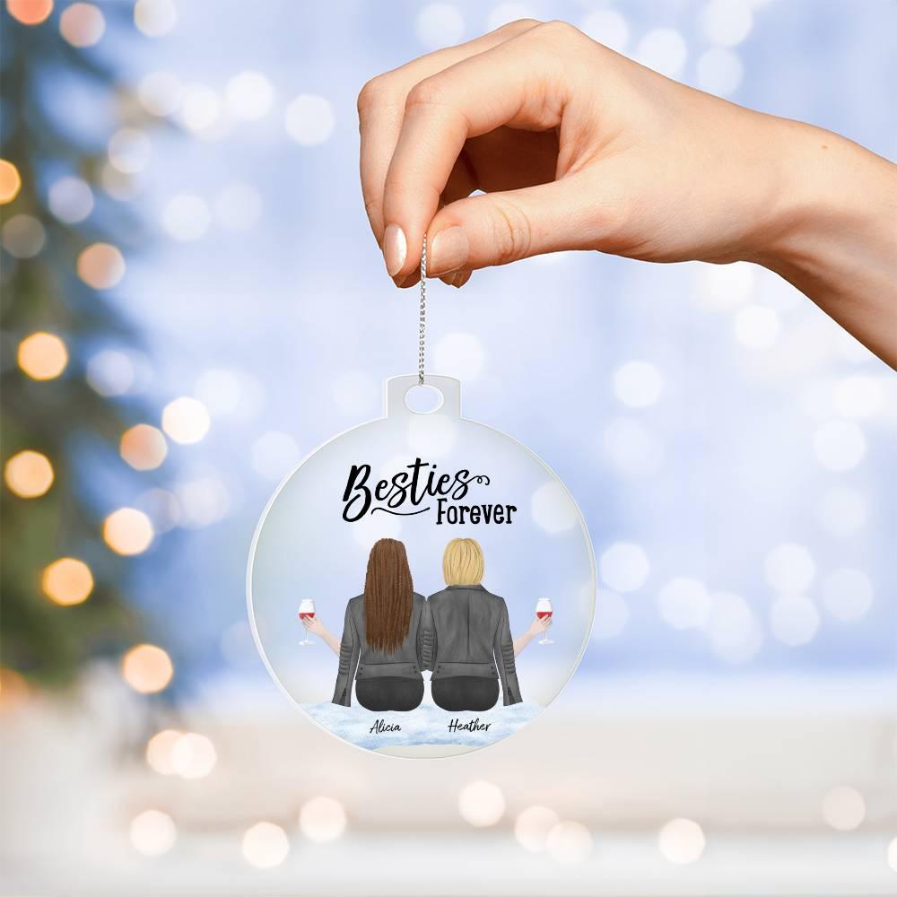 Sisters are Forever Personalized Acrylic Keepsake Ornament