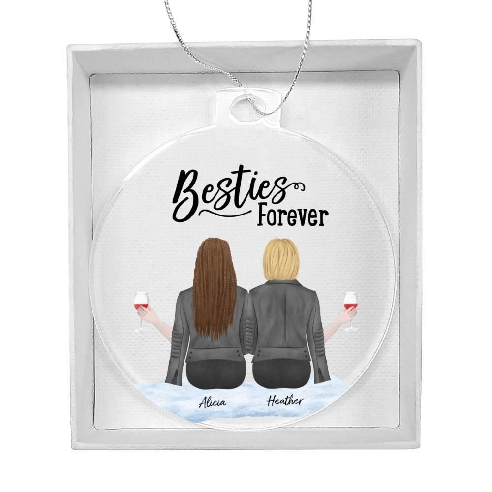 Sisters are Forever Personalized Acrylic Keepsake Ornament