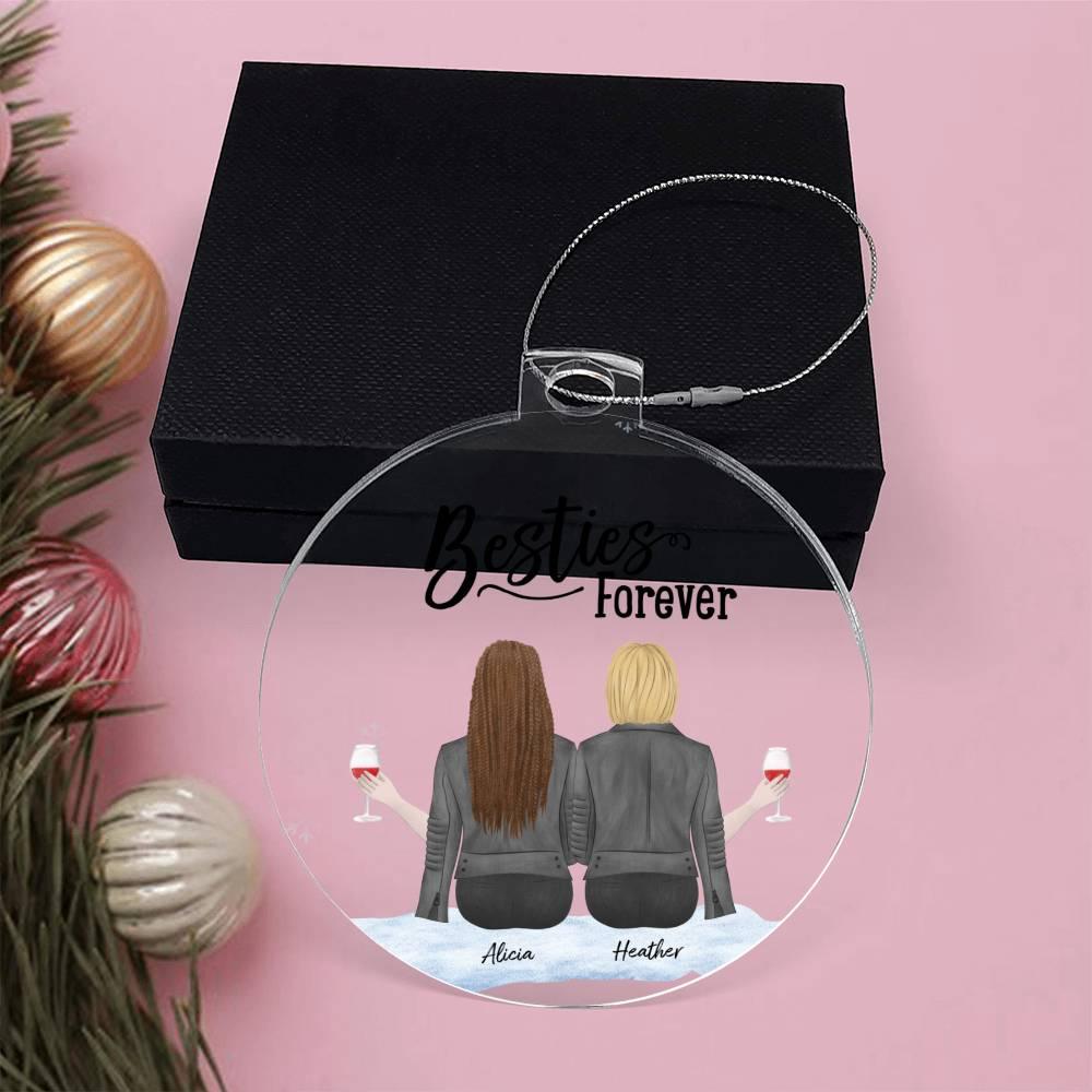 Sisters are Forever Personalized Acrylic Keepsake Ornament