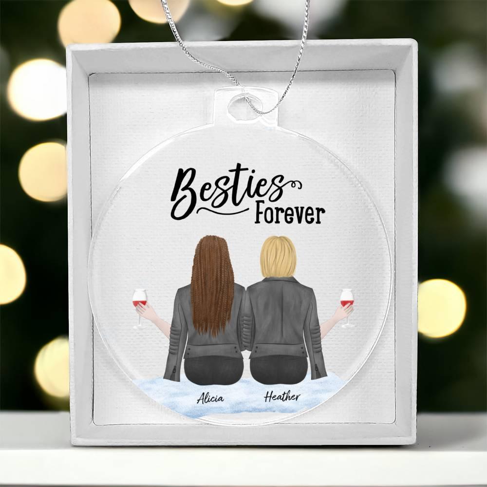 Sisters are Forever Personalized Acrylic Keepsake Ornament
