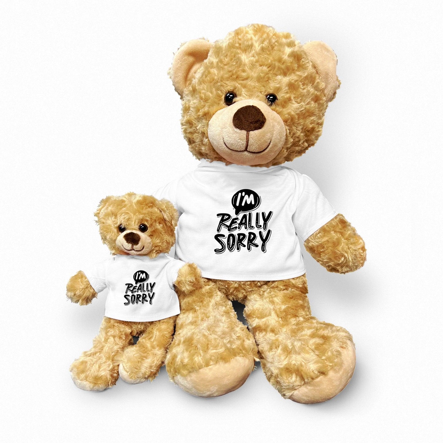 Apology Gift - I Am Really Sorry - Plush Lamb, Panda, or Teddy Bear with Tee Shirt - Mallard Moon Gift Shop