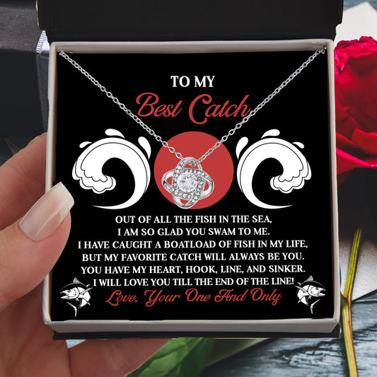 To My Best Catch: Soulmate Love Knot Necklace for the One Who Stole Your Heart - Mallard Moon Gift Shop