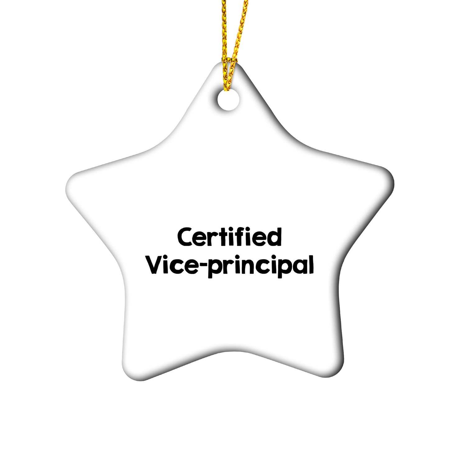 Funny Vice-Principal Gifts, 'Certified Vice-Principal' Circle Ornament for Christmas, Gifts from Men to Vice-Principals, Vice-Principal Appreciation