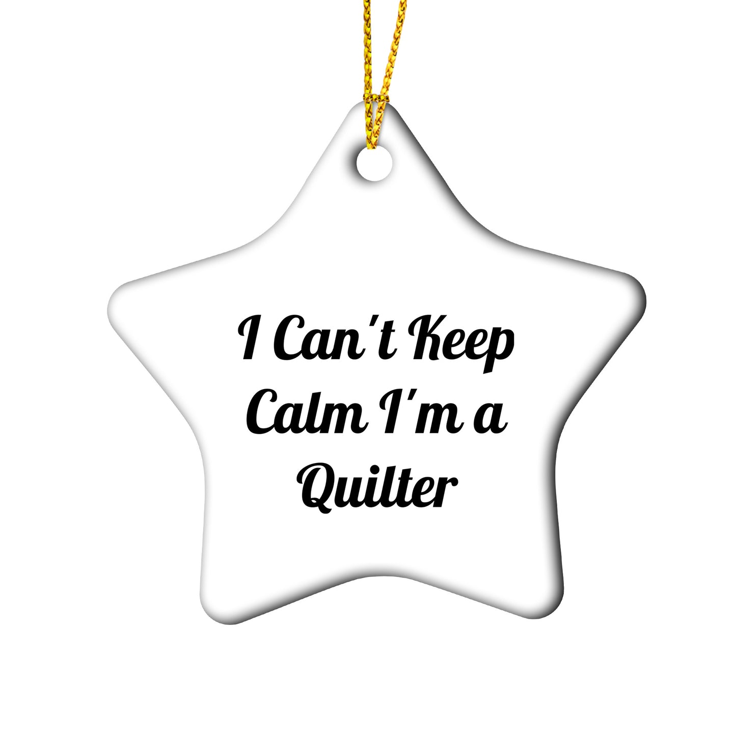 I Can't Keep Calm I'm A Quilter Gifts from Family for Quilter - Funny Circle Ornament for Christmas