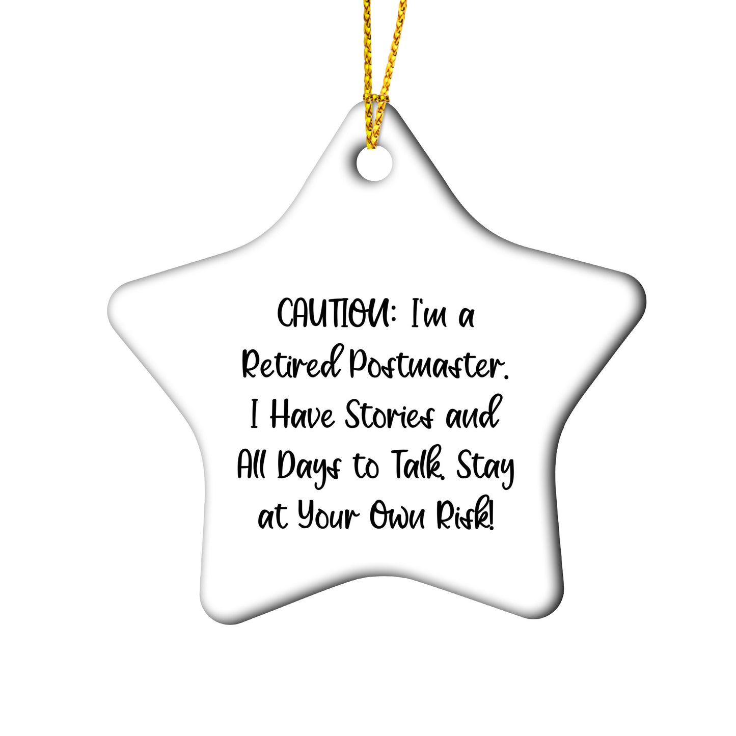 Postmaster's Wisdom Circle Ornament, Funny Quote Christmas Unique Postmaster Gifts