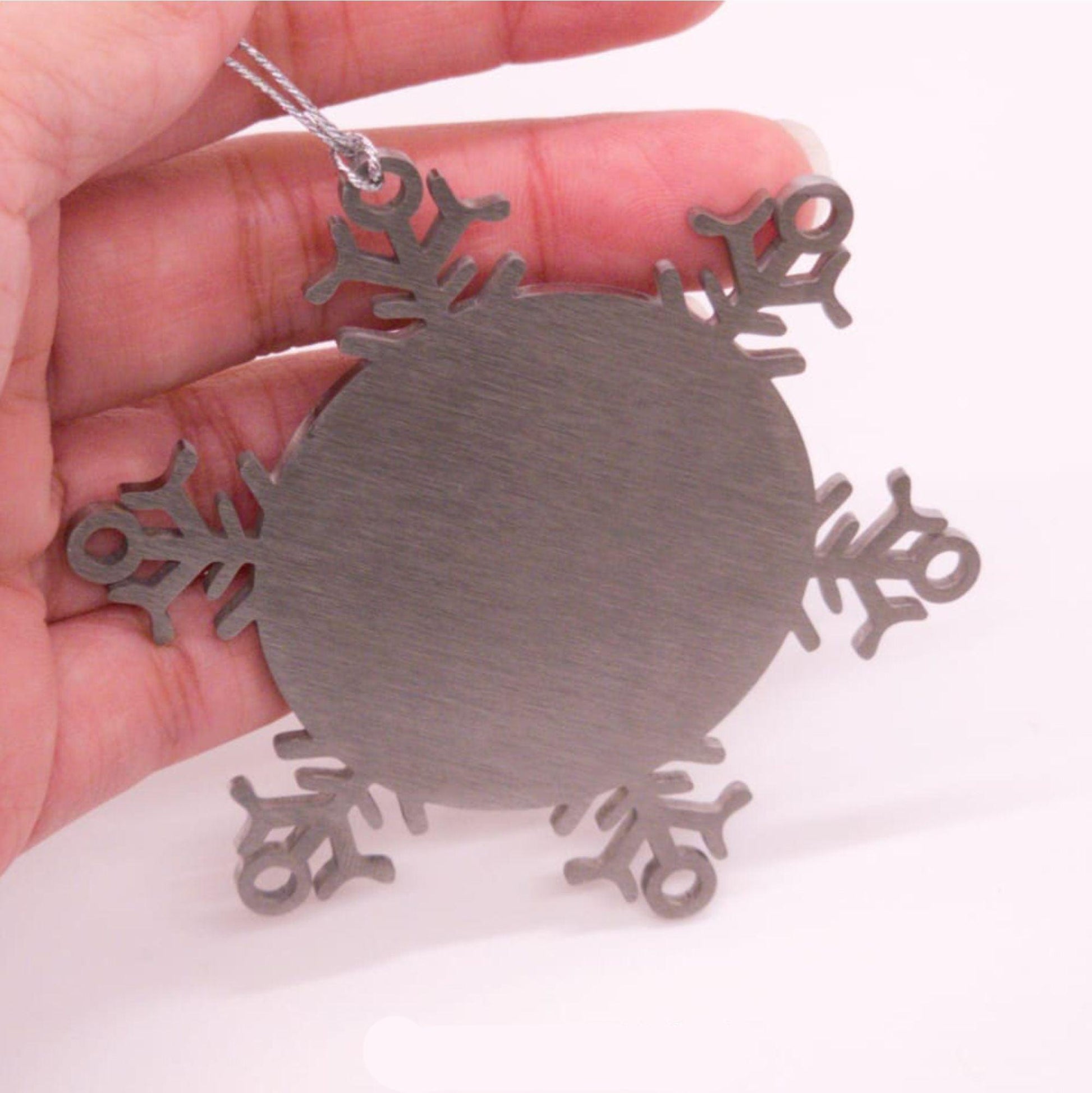 To My Bonus Daughter Gifts, Never give up no matter what, Inspirational Bonus Daughter Snowflake Ornament, Encouragement Birthday Christmas Unique Gifts For Bonus Daughter