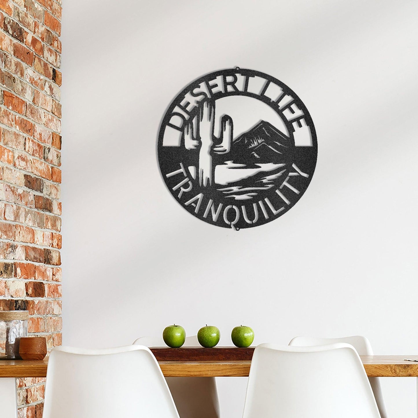 Desert Life Personalized Cactus Scene Indoor Outdoor Steel Wall Sign - Mallard Moon Gift Shop